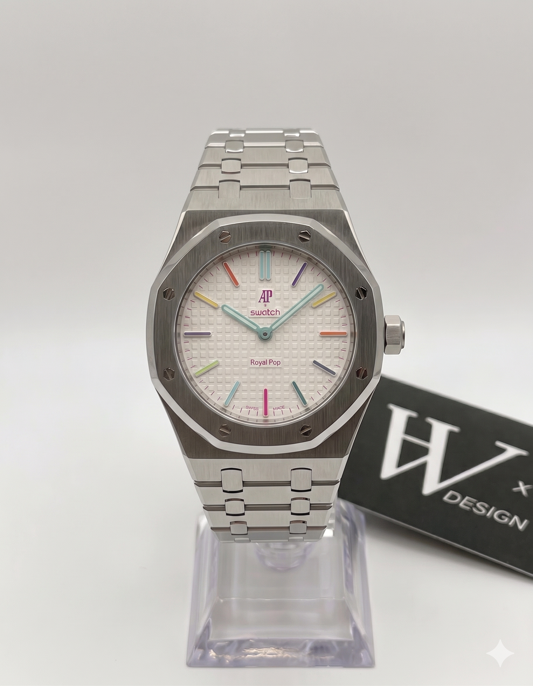 AP x Swatch Royal Pop Huit Blanc mod by HW Design