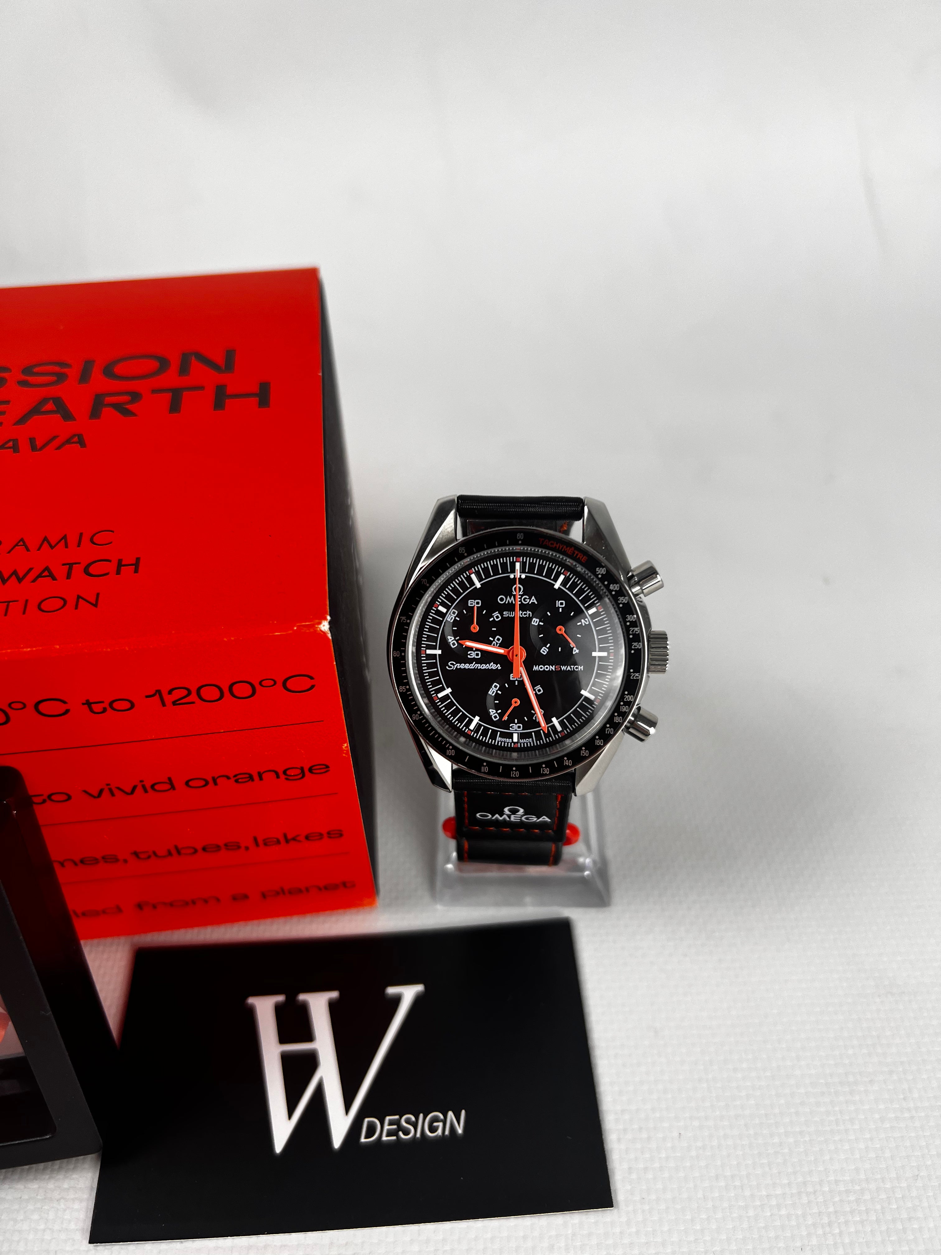 Omega x Swatch Mission to Earth Lava Steel mod by HW Design