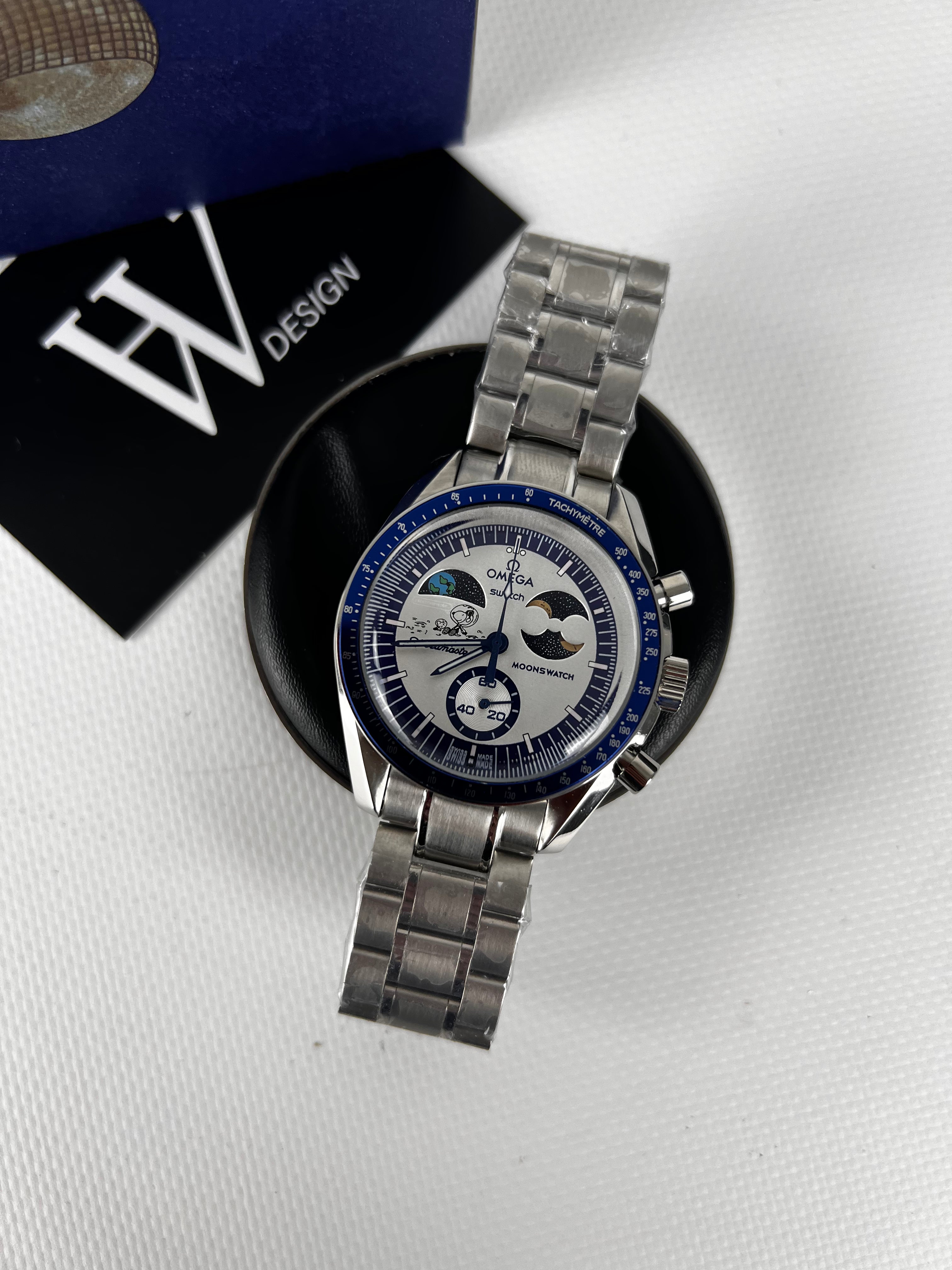 Omega x Swatch Mission to EarthPhase Snoopy Moonshine Gold mod by HW Design