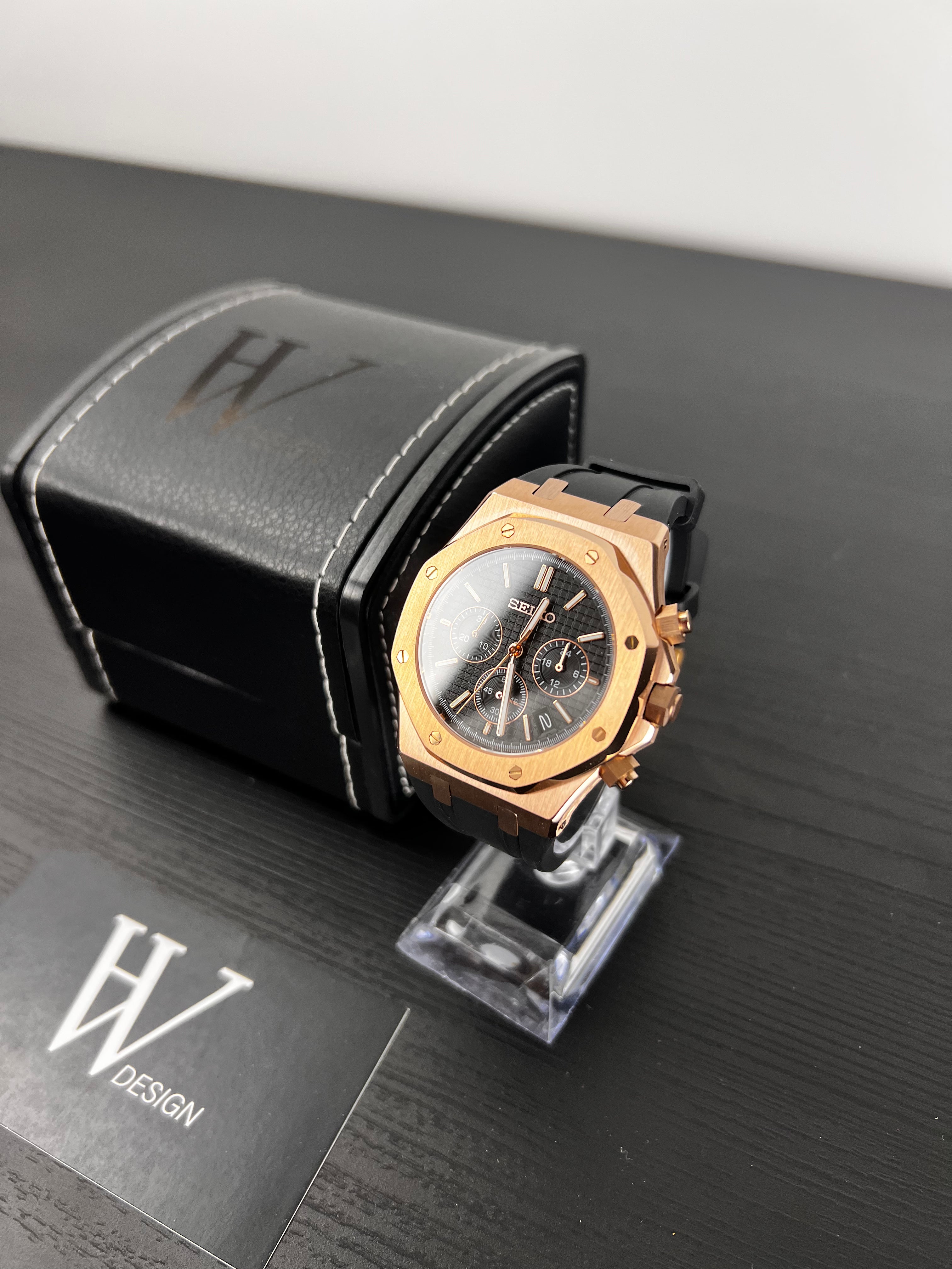 Royal Seikoak Chrono Rose Gold Black | HW Design