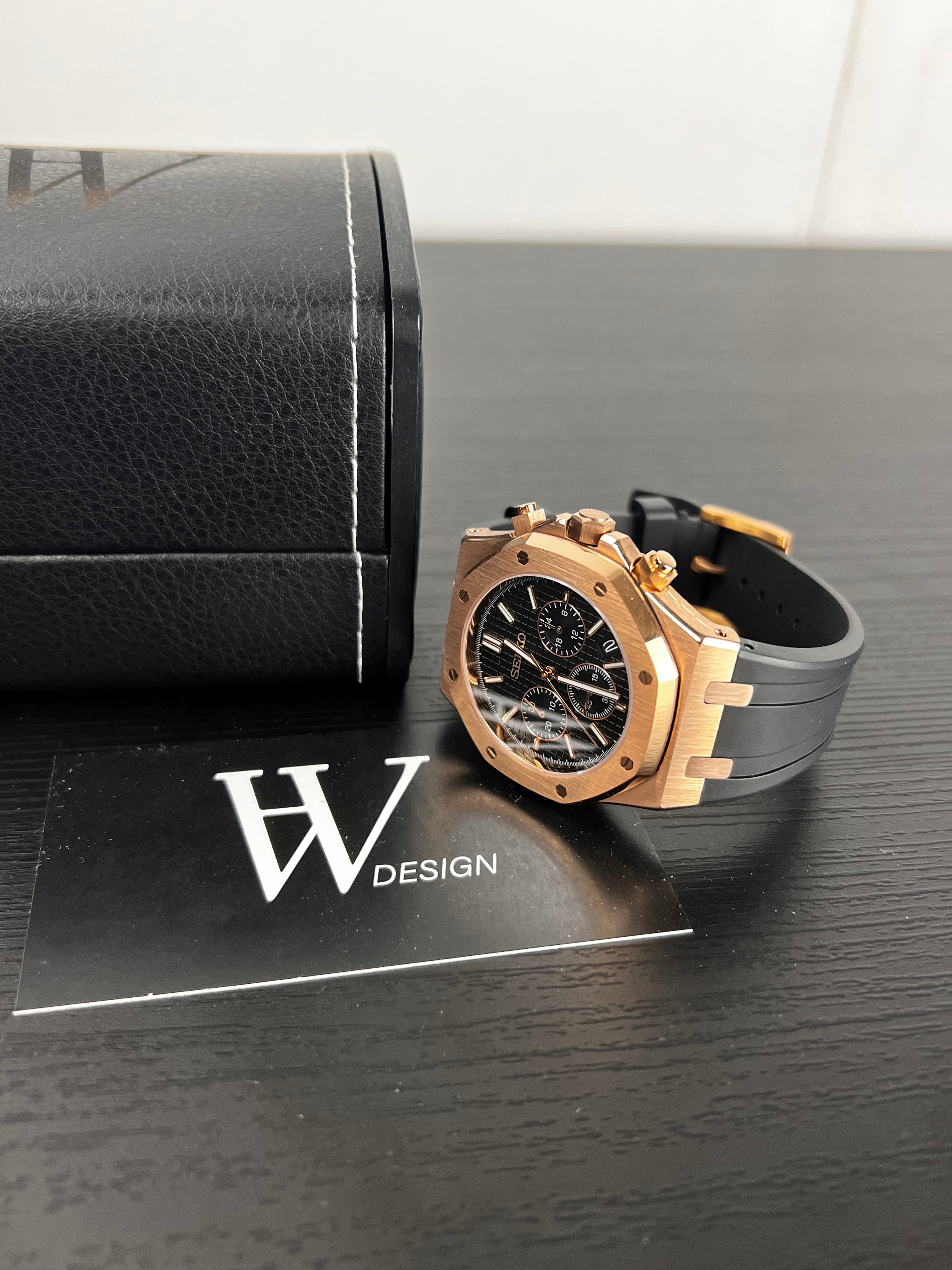 Royal Seikoak Chrono Rose Gold Black | HW Design