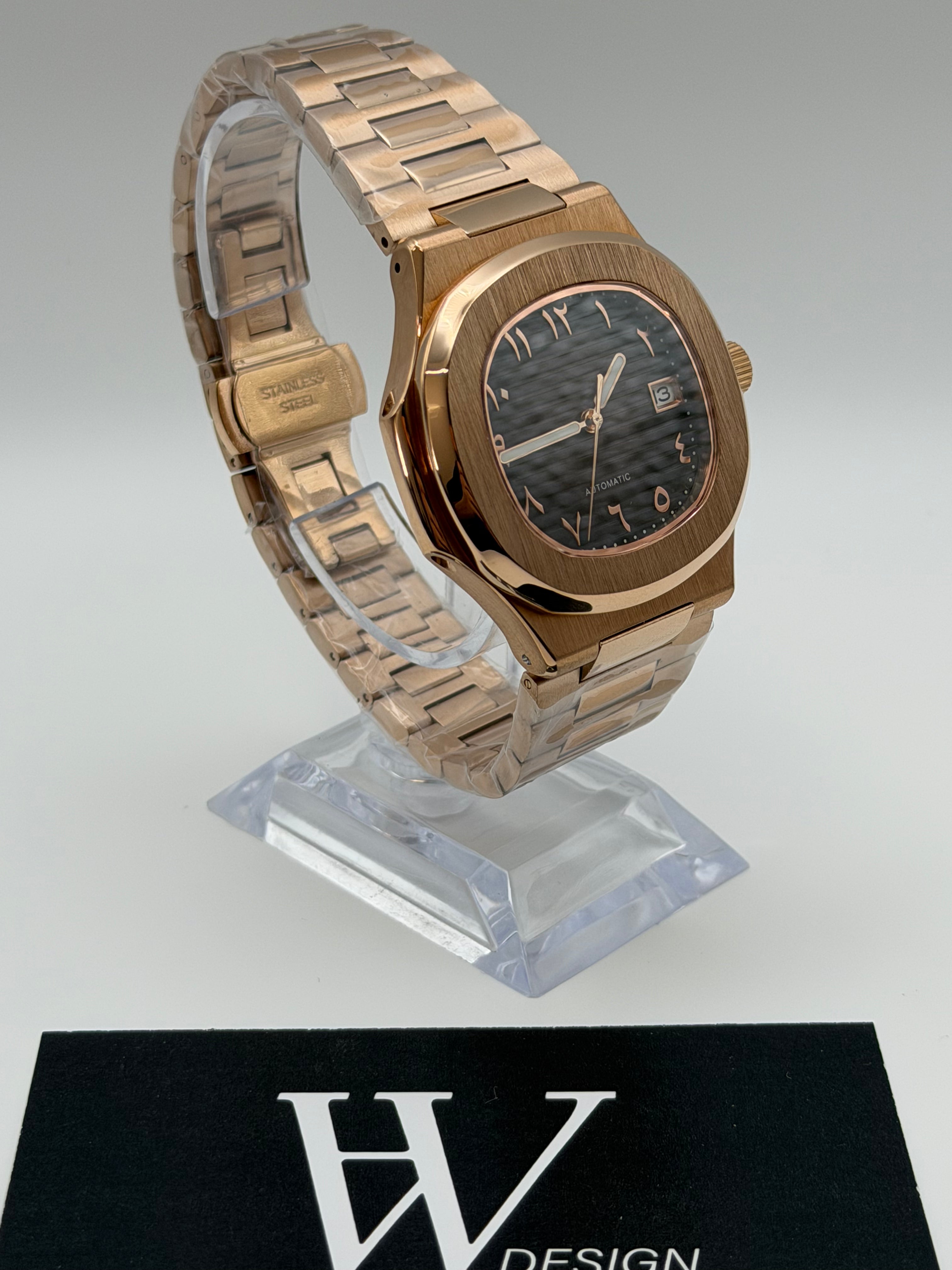 Nautiko Arabic Rose Gold Chocolate | HW Design