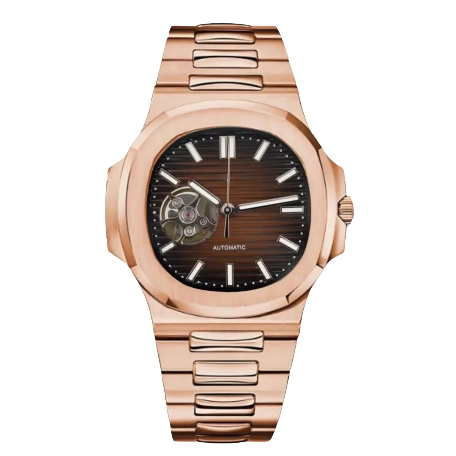 Nautiko Rose Gold Chocolate Open Heart | HW Design