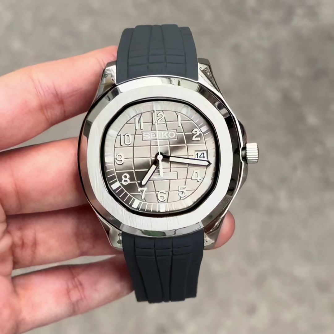 Seikonaut Silver de HW Design, reloj deportivo de 41 mm con esfera plateada, caja de acero 316L y cristal de zafiro