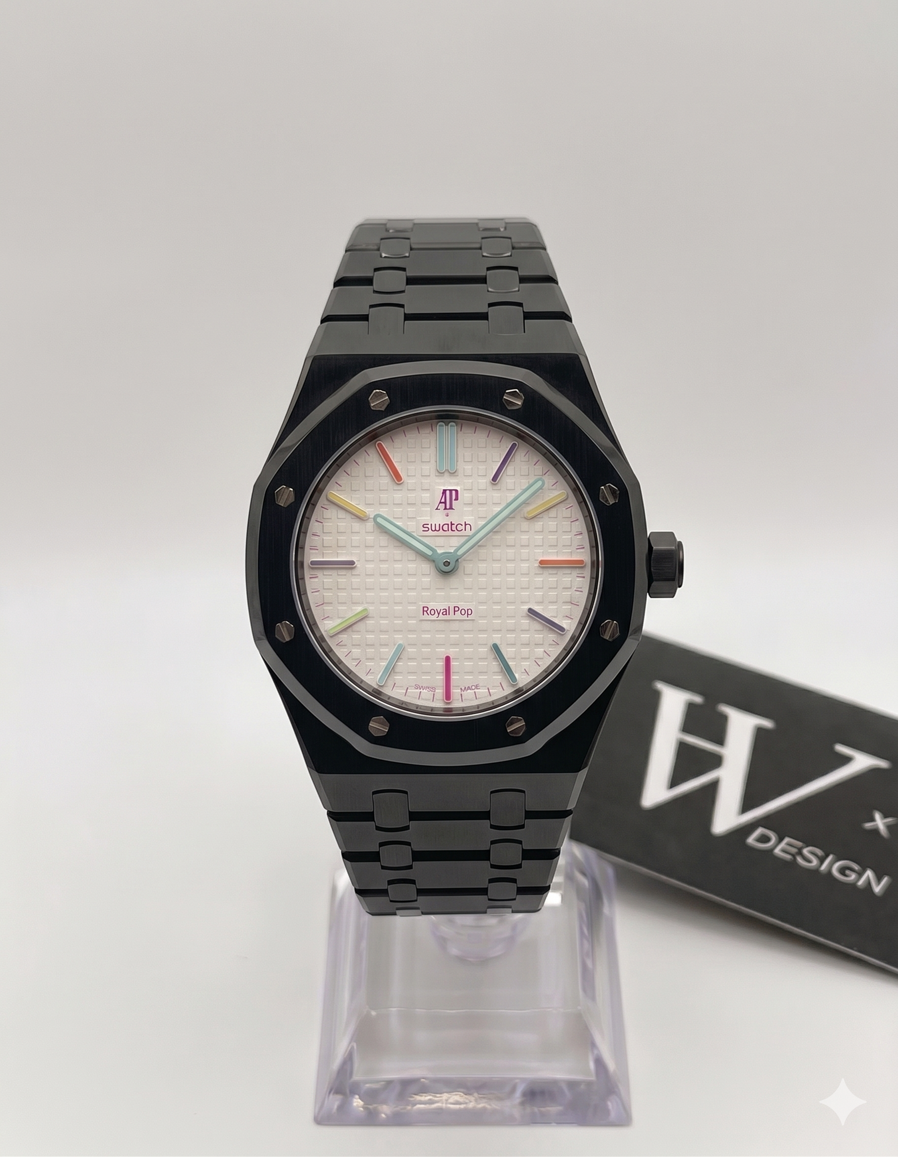 AP x Swatch Royal Pop Huit Blanc mod by HW Design