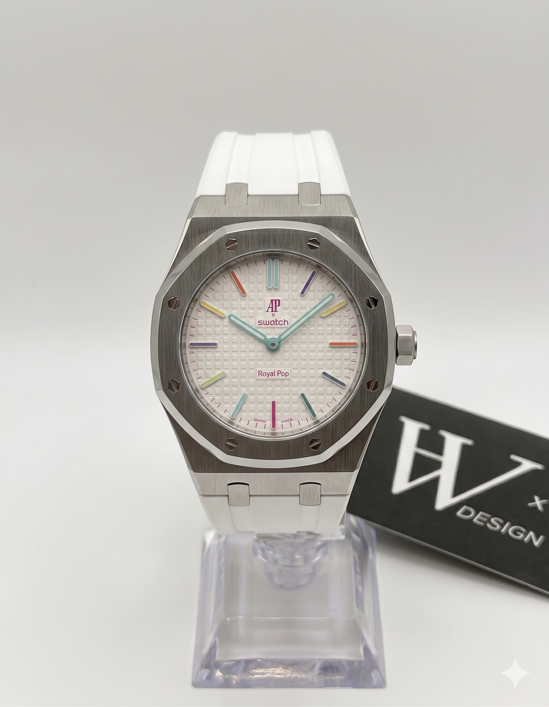 AP x Swatch Royal Pop Huit Blanc mod by HW Design