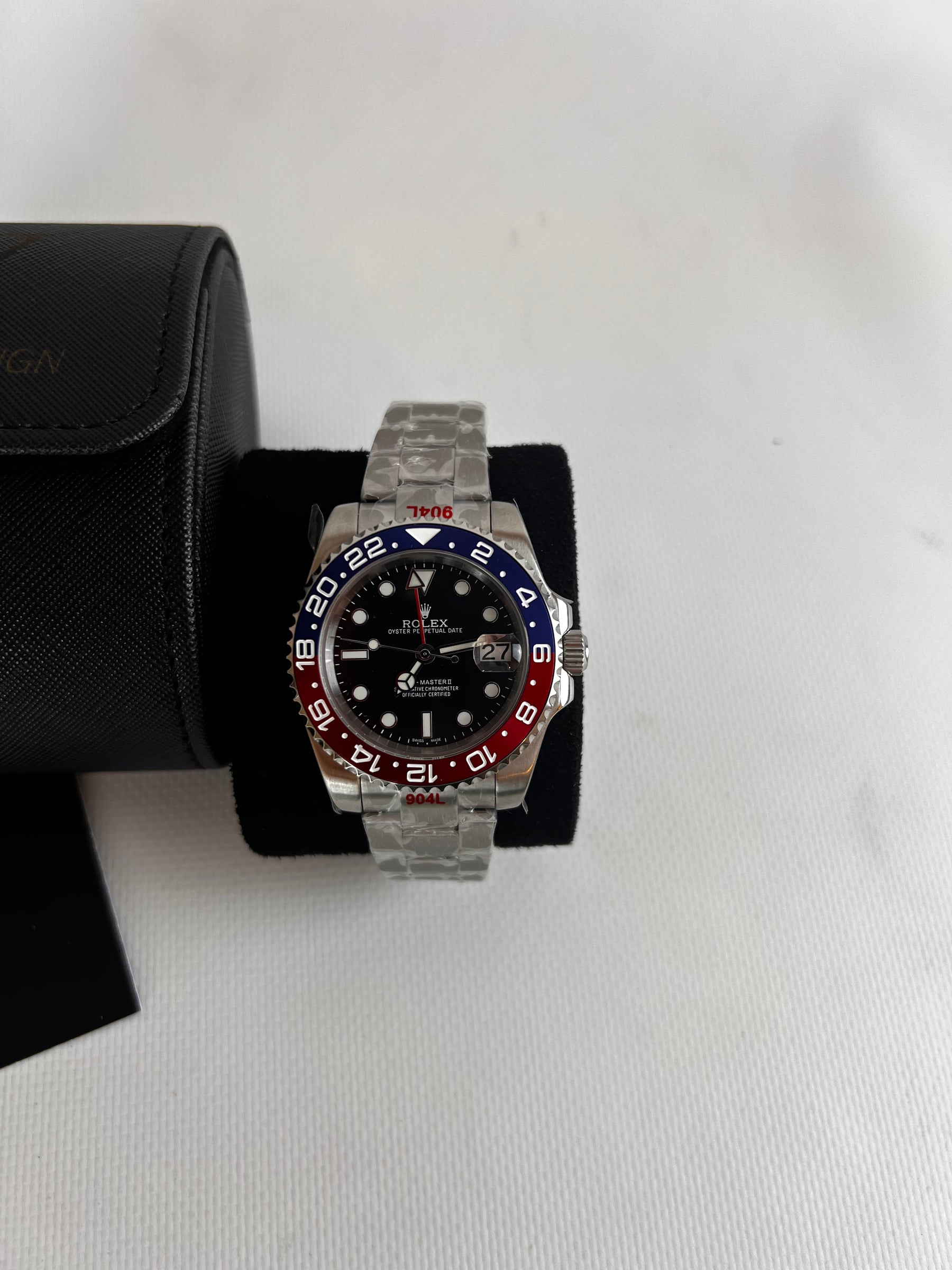 Seikmariner GMT Master Pepsi de HW Design, reloj diver GMT de 40 mm con esfera azul y detalles en rojo, caja de acero 904L y cristal de zafiro