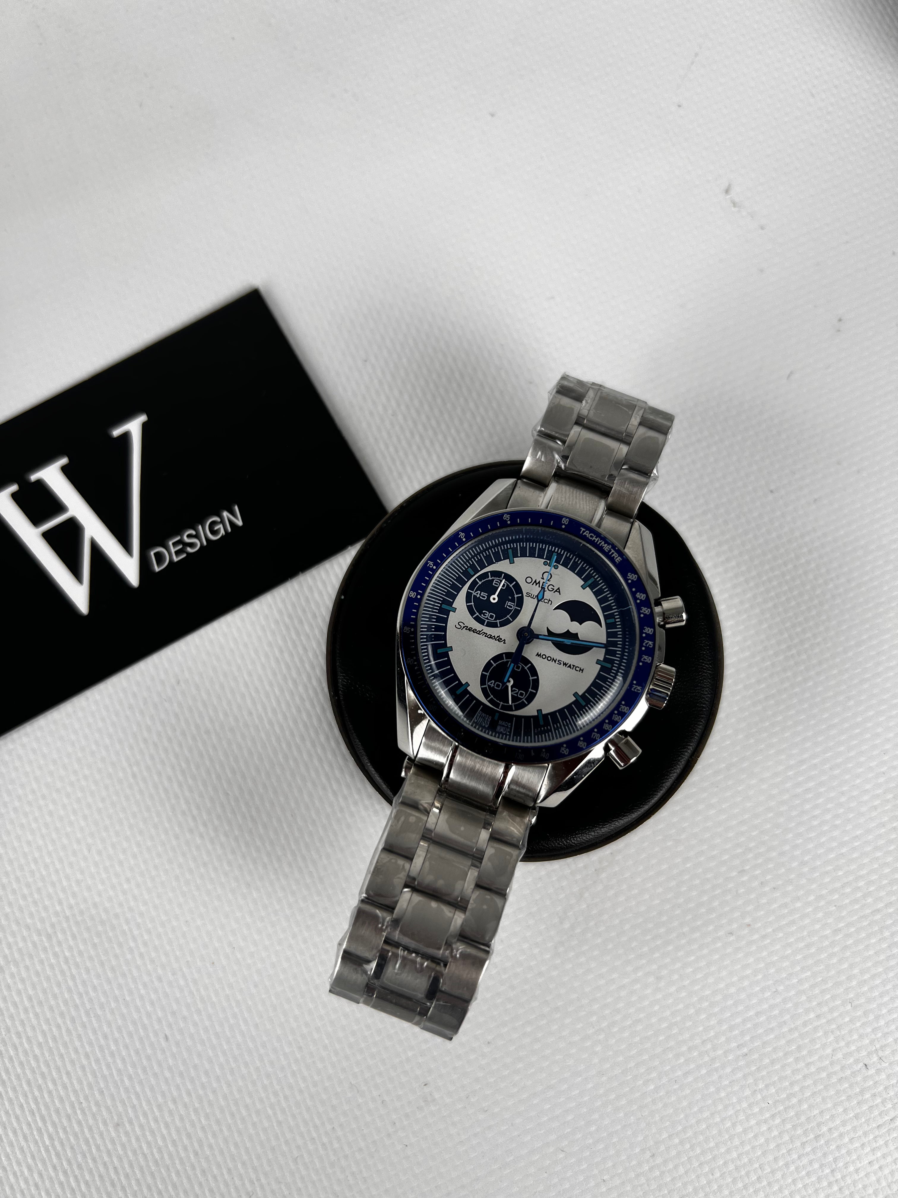 Omega x Swatch Mission to The Super Blue MoonPhase Steel mod by HW Design