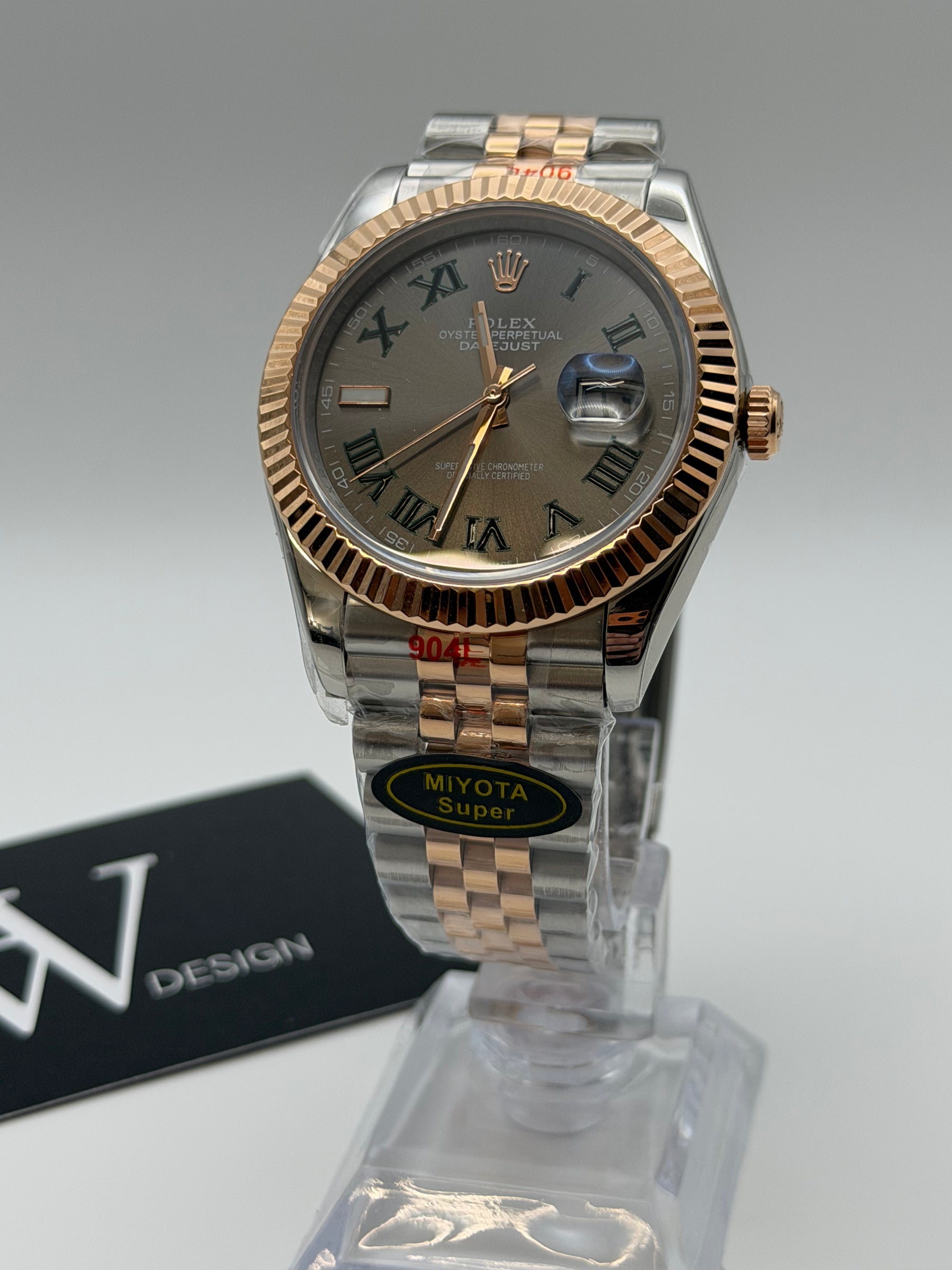 Dateko Wimbledon Two tones de HW Design, reloj de vestir de 36 o 39 mm bicolor en acero y oro, con cristal de zafiro