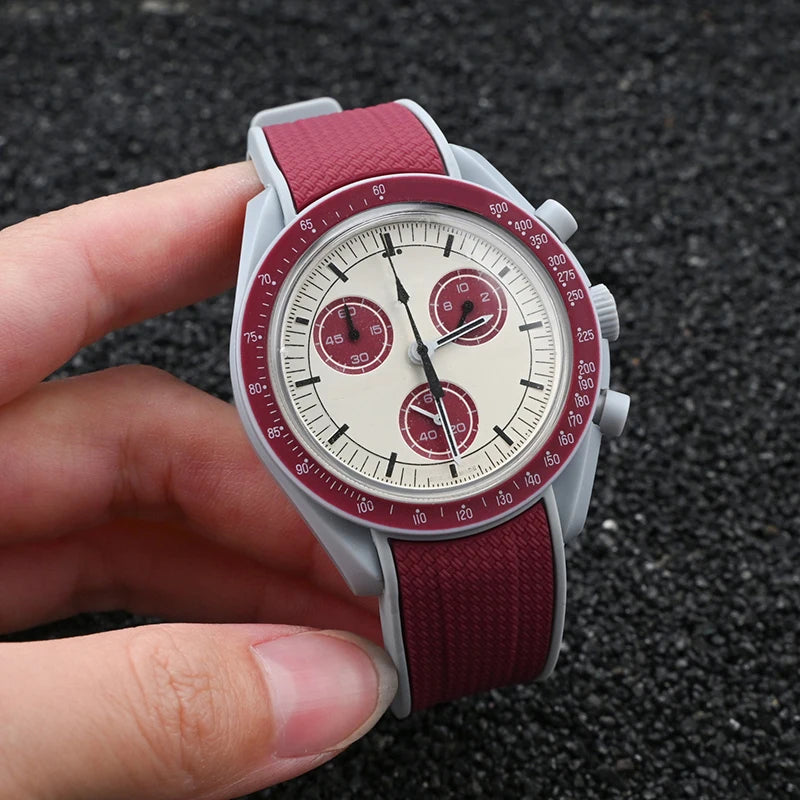 Correa de goma Omega x Swatch moonswatch
