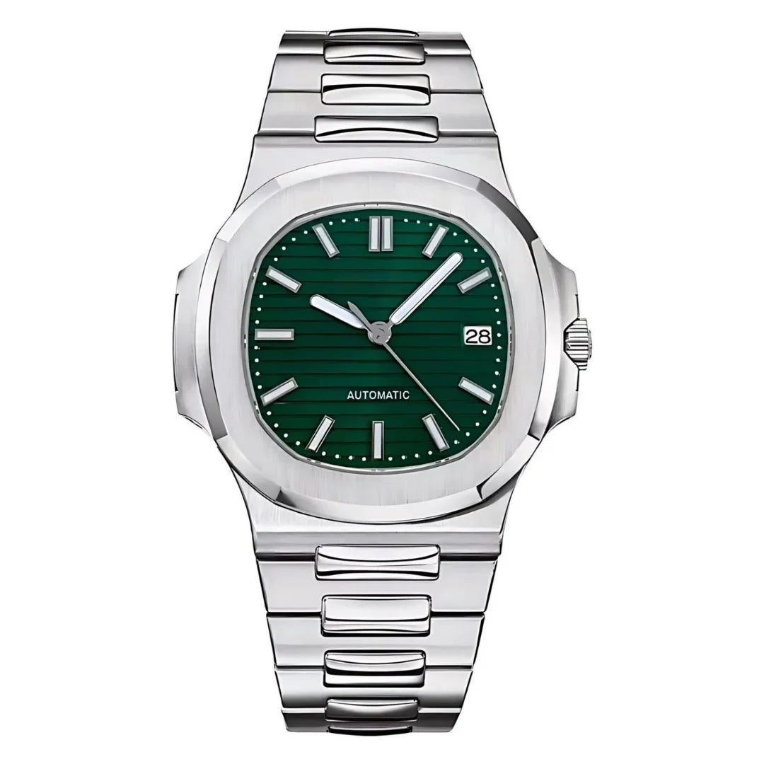 Nautiko Metallic Green de HW Design, reloj de 42 mm con esfera verde, caja de acero 316L y cristal de zafiro