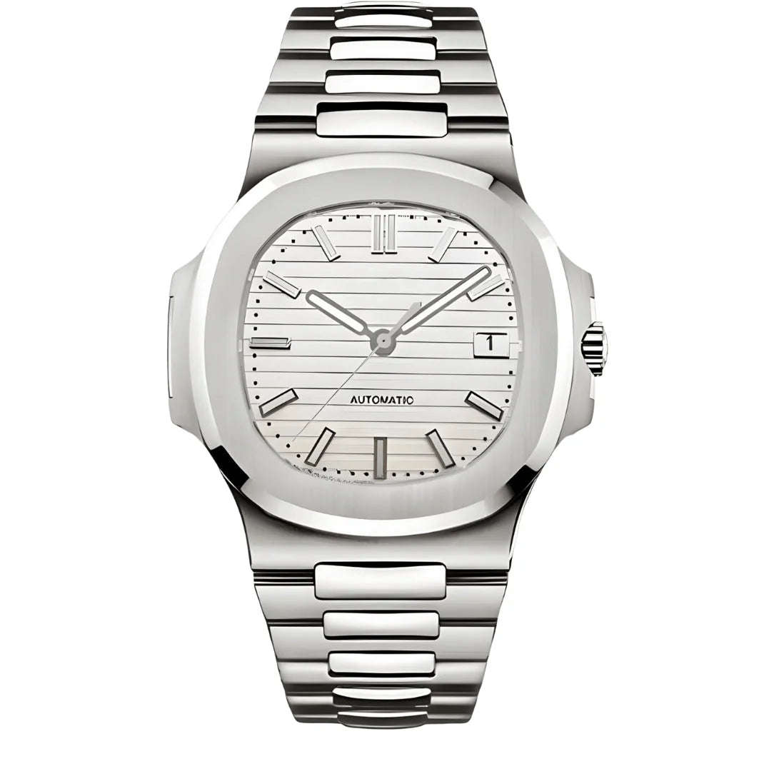 Nautiko White de HW Design, reloj de 42 mm con esfera blanca, caja de acero 316L y cristal de zafiro