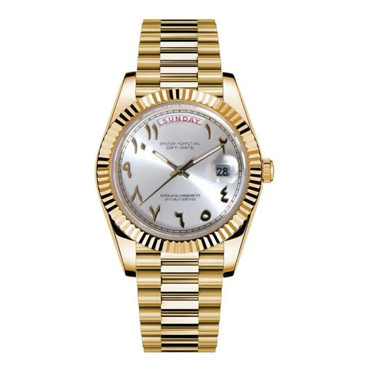 Dateko Daydate Arabic Gold White | HW Design