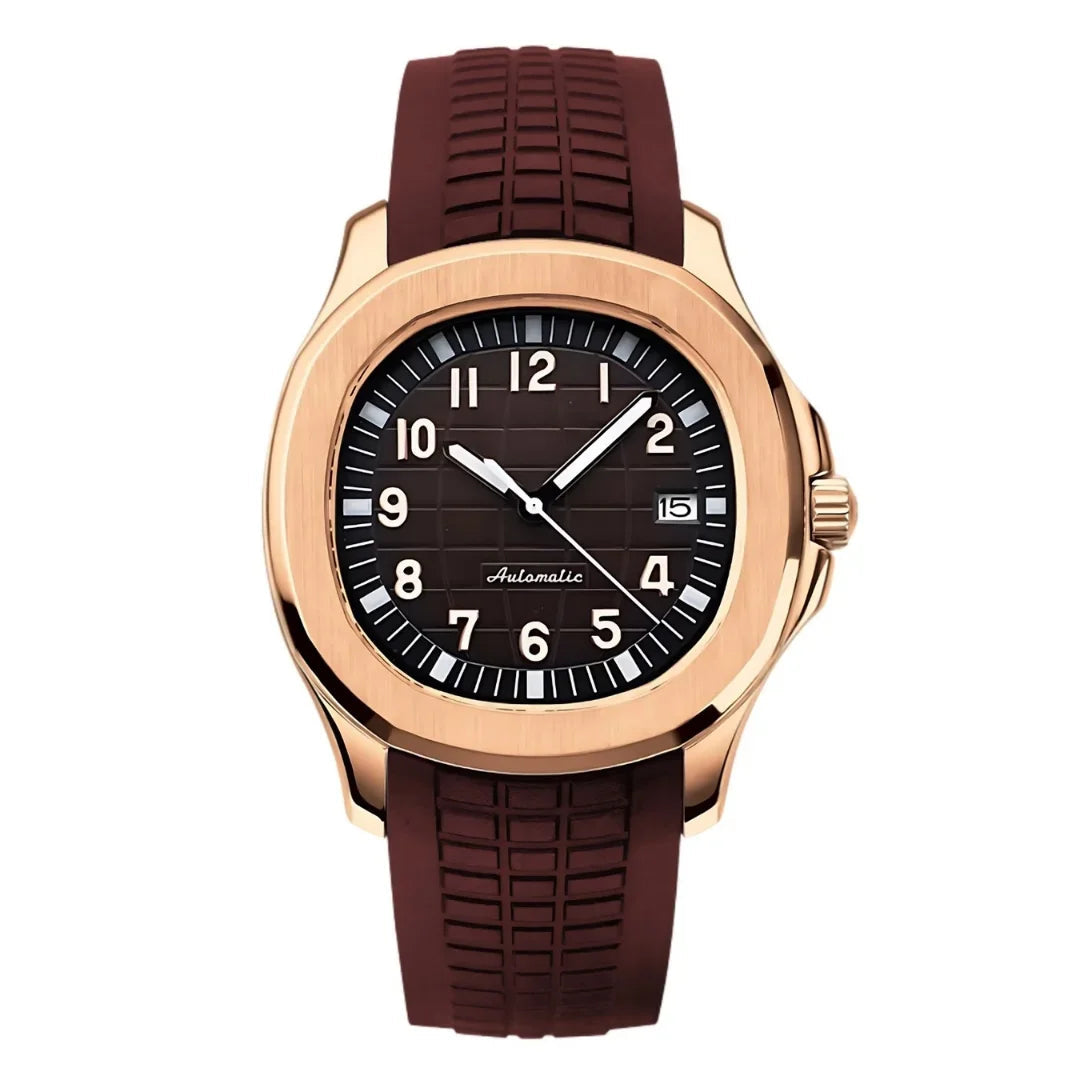Seikonaut Chocolate Rose Gold de HW Design, reloj deportivo de 41 mm con esfera chocolate y detalles en oro rosa, caja de acero 316L