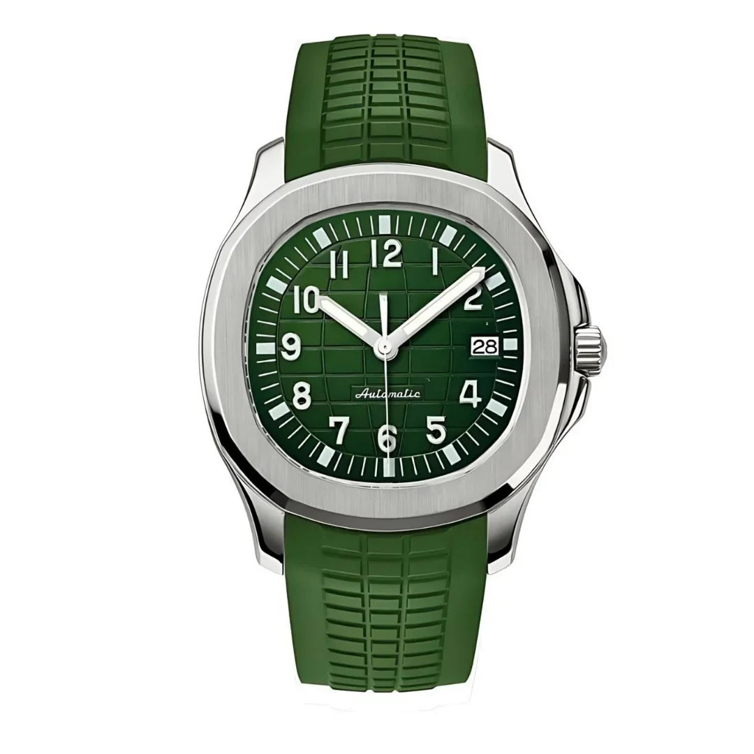 Seikonaut Green de HW Design, reloj deportivo de 41 mm con esfera verde, caja de acero 316L y cristal de zafiro
