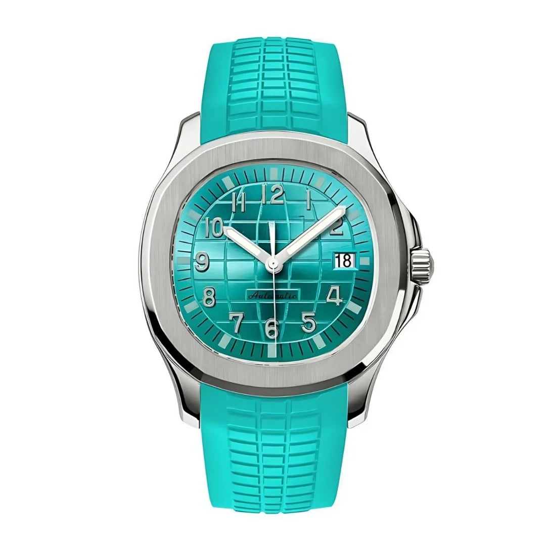 Seikonaut Tiffany de HW Design, reloj deportivo de 41 mm con esfera azul Tiffany, caja de acero 316L y cristal de zafiro